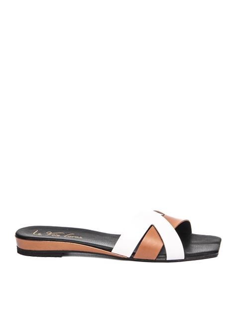 White/tan delta sandal LE FOIE GRAS | DELTAVIT-BIANCO